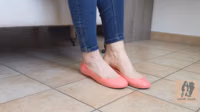 Shoejob In Pink Rubber Flats.mp4