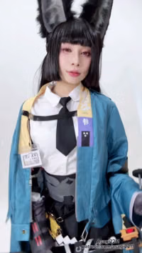 Asagi Kawaii cosplay Hoshimi Miyabi - Zenless Zone Zero (3).mov