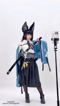 Asagi Kawaii cosplay Hoshimi Miyabi - Zenless Zone Zero (7).mov