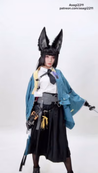 Asagi Kawaii cosplay Hoshimi Miyabi - Zenless Zone Zero (8).mov