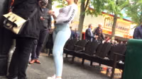 Swedish Bubble Butt Blonde Babe in Tight Jeans.mp4