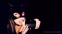 Heatheredeffect Cat Woman Ear Eating.mp4