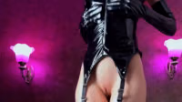 Latex Kitty Enjoys Anal Fuck Machine