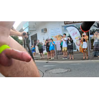Public erection flasher exhibitionist WNBR Byron Bay CFNM 30
