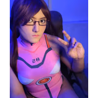 Mari Illustrious Makinami Evangelion Shemale Cosplay by GwenMaxineTrap