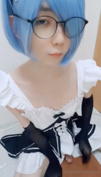 Rem Re:Zero Shemale Cosplay by ywzzz