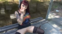 LeahObscure - PUBLIC geile SB Action an Bushaltestelle.flv