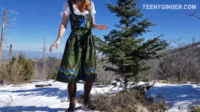 200207 [Vid 10 15] Authentic German Dirndl in the Snow  I worth it  I cam-142059393.mp4