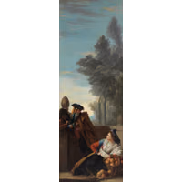 Castillo, JosÃ© del La naranjera y un majo junto a la Fuente del Abanico.jpg