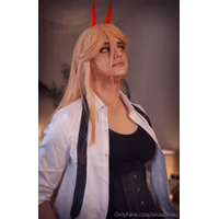 Power Chainsaw Man Shemale Cosplay by Ashley Barron