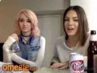Flashing her boobs infront of her friends on Omegle.mp4