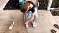 trying on heels ❤️❤️ Walking in high heels ASMR.webm
