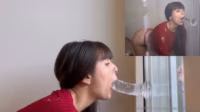 Petite Deepthroat  Drooling on a big dildo.mp4