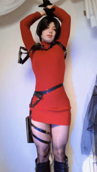 Ada Wong Resident Evil Shemale Cosplay by Calir_CC