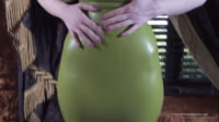 Green Latex Dress Tease