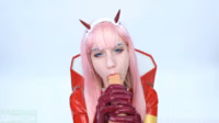 Lana Rain - Zero Two Blowjob & Cum Swallow Obsession [1080p].mp4